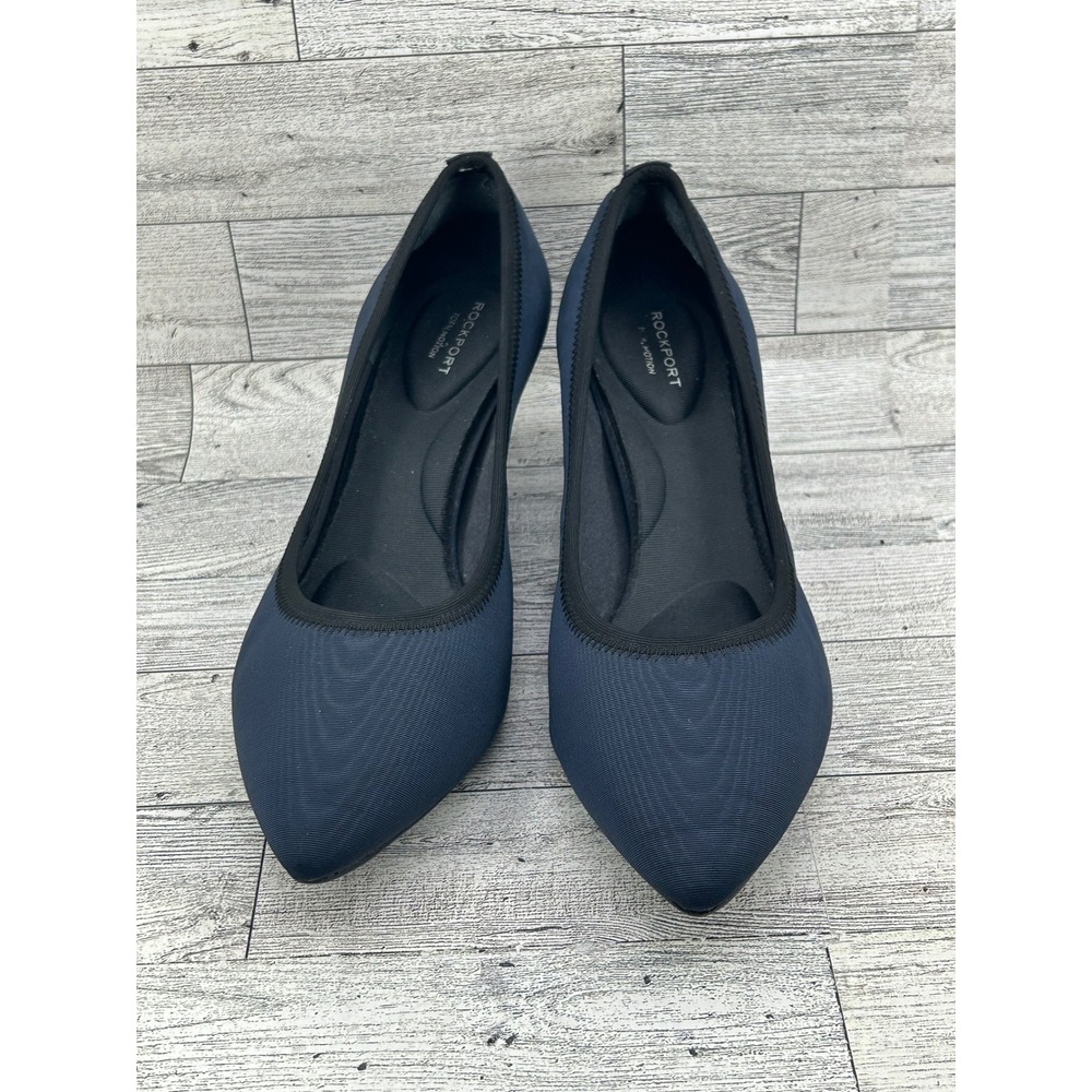 Rockport Total Motion Navy Blue Pointed‎ Toe Heel Pumps Classic Business Casual